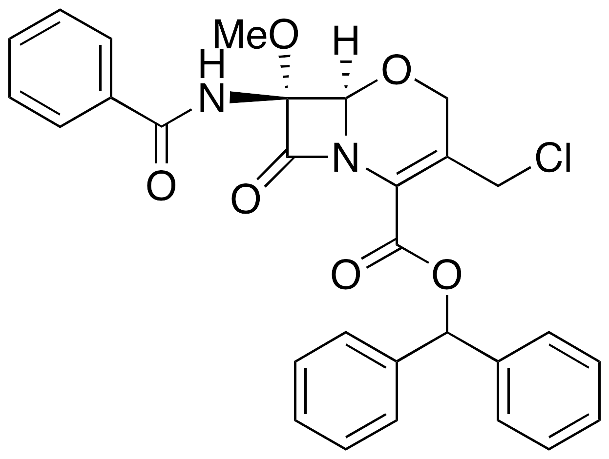 (6R,7R)-7-(Benzoylamino)-3-(chloromethyl)-7-methoxy-8-oxo-5-oxa-1-azabicyclo[4.2.0]oct-2-ene-2-carboxylic Acid Diphenylmethyl Ester