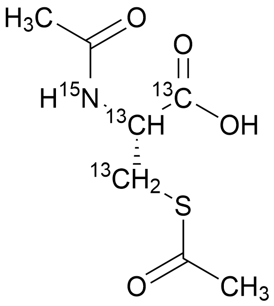 N,S-Diacetyl-L-cysteine-13C3,15N