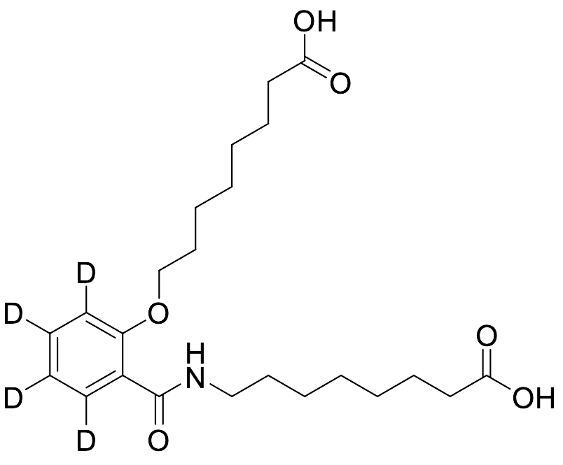8-(2-((7-Carboxyheptyl)carbamoyl)phenoxy-3,4,5,6-D₄)octanoic Acid