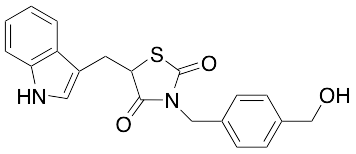5-((1H-Indol-3-yl)methyl)-3-(4-(hydroxymethyl)benzyl)thiazolidine-2,4-dione