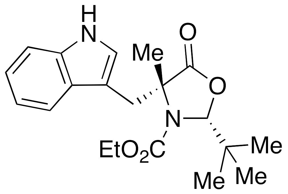 (2R,4R)-2-(tert-Butyl)-3-(ethoxycarbonyl)-4-(indol-3-yl-methyl]-4-methyl-1,3-oxazolidin-5-one