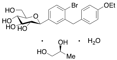 4-Dechloro-4-bromo Dapagliflozin (S)-(+)-1,2-Propanediol Monohydrate