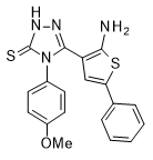 5-(2-Amino-5-phenyl-3-thienyl)-2,4-dihydro-4-(4-methoxyphenyl)-3H-1,2,4-triazole-3-thione