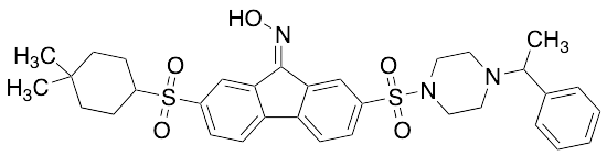 2-[(4,4-Dimethylcyclohexyl)sulfonyl]-7-[[4-(1-phenylethyl)-1-piperazinyl]sulfonyl]-9H-Fluoren-9-one Oxime