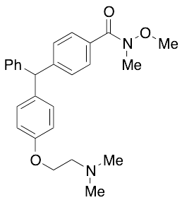 4-((4-(2-(Dimethylamino)ethoxy)phenyl)(phenyl)methyl)-N-methoxy-N-methylbenzamide