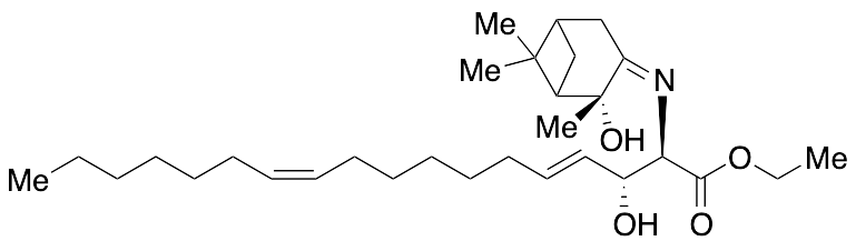 (2R,3R,4E,11Z)-Ethyl 3-Hydroxy-2-((Z)-((2R)-2-hydroxy-2,6,6-trimethylbicyclo[3.1.1]heptan-3-ylidene)amino)octadeca-4,11-dienoate