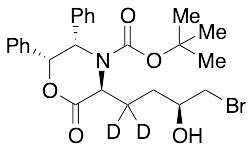 (3S,5S,6R)-3-[(3S)-4-Bromo-3-hydroxybutyl]-2-oxo-5,6-diphenyl-4-morpholinecarboxylic Acid tert-Butyl Ester-d2