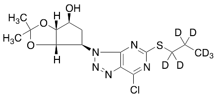 (3aR,4S,6R,6aS)-6-[7-Chloro-5-(propylthio)-3H-1,2,3-triazolo[4,5-d]pyrimidin-3-yl]tetrahydro-2,2-dimethyl-4H-cyclopenta-1,3-dioxol-4-ol-d7