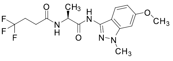 (S)-4,4,4-Trifluoro-N-(1-((6-methoxy-1-methyl-1H-indazol-3-yl)amino)-1-oxopropan-2-yl)butanamide