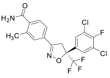 4-(5-(3,5-Dichloro-4-fluorophenyl)-5-(trifluoromethyl)-4,5-dihydro-1,2-oxazol-3-yl)-2-methylbenzamide
