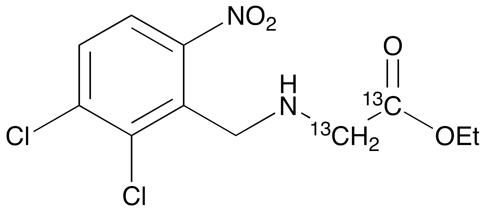 Ethyl 2-(6-Nitro-2,3-dichlorobenzyl)glycine-13C2