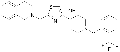 4-[2-[(3,4-Dihydro-2(1H)-isoquinolinyl)methyl]-4-thiazolyl]-1-[[2-(trifluoromethyl)phenyl]methyl]-4-piperidinol