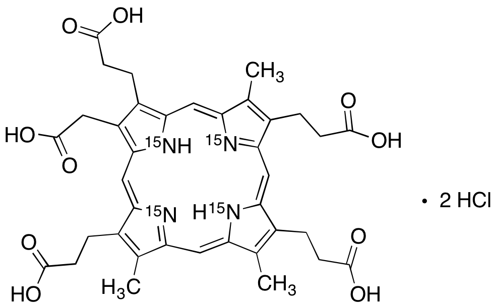 Pentacarboxylporphyrin 1 Dihydrochloride-15N4