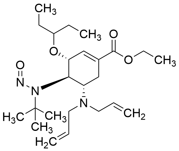 N-Nitroso-ethyl(3R,4R,5S)-5-N,N-Diallylamino-4-(1,1-dimethylethyl)amino-3-(1-ethylpropoxy)-1-cyclohexene-1-carboxylate
