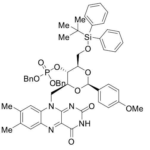 5'-​O-​[(1,​1-​Dimethylethyl)​diphenylsilyl]​-(4-methoxyphenyl)-1,3-dioxan-4-yl-riboflavin Dibenzyl Phosphate