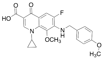 1-Cyclopropyl-6-fluoro-8-methoxy-7-((4-methoxybenzyl)amino)-4-oxo-1,4-dihydroquinoline-3-carboxylic Acid