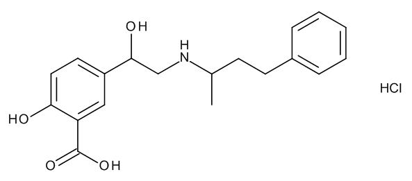 2-Hydroxy-5-[1-hydroxy-2-[(1-methyl-3-phenylpropyl)amino]ethyl]benzoic Acid Hydrochloride