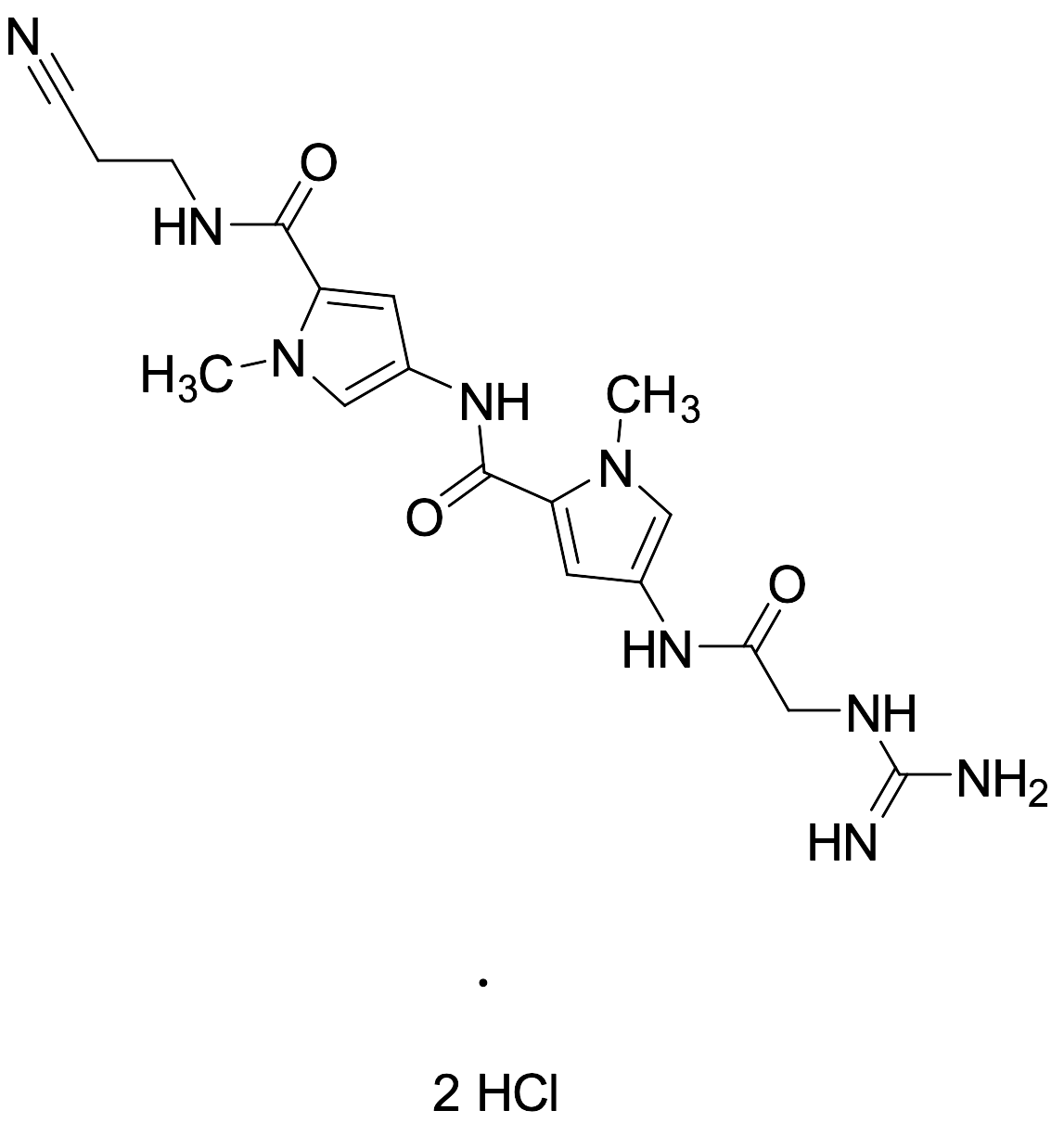 Des-(3-Amino-3-iminopropyl) N-(2-Cyanoethyl) Netropsin Dihydrochloride