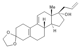 17a-Hydroxy-17-(2-propenyl)-cyclic-1,2-ethanediyl Acetal-estra-5(10),9(11)-dien-3-one