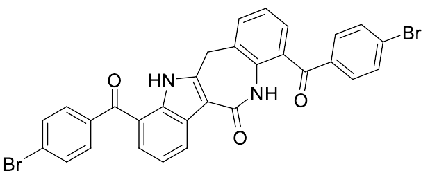 6,11-​Dihydro-indolo[3,​2-​c]​[1]​benzazepin-​12(5H)​-​one, 4,​10-​bis(4-​bromobenzoyl)​