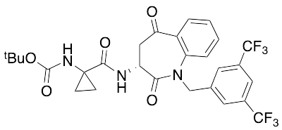 (R)-Tert-butyl(1-((1-(3,5-bis(trifluoromethyl)benzyl)-2,5-dioxo-2,3,4,5-tetrahydro-1H-benzo[b]azepin-3-yl)carbamoyl)cyclopropyl)carbamate