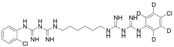 N1-(4-chlorophenyl)-3,12-diimino-N14-2-chlorophenyl-2,4,11,13-Tetraazatetradecanediimidamide-d4
