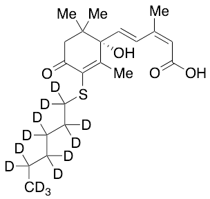 (2Z,4E)-5-[(1S)-3-(Hexylthio)-1-hydroxy-2,6,6-trimethyl-4-oxo-2-cyclohexen-1-yl]-3-methyl-2,4-pentadienoic Acid-d13
