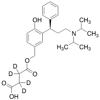 1-[[3-[(1R)-3-[Bis(1-methylethyl)amino]-1-phenylpropyl]4-hydroxyphenyl]methyl 2-Butanedioic Acid Ester-d7