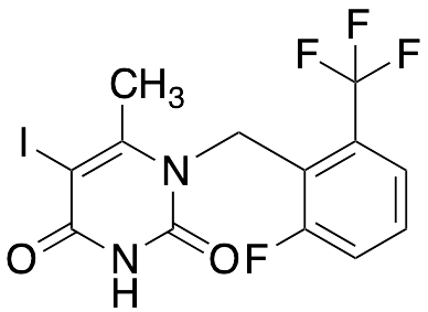 1-{[2-Fluoro-6-(trifluoromethyl)phenyl]methyl}-5-iodo-6-methyl-1,2,3,4-tetrahydropyrimidine-2,4-dione