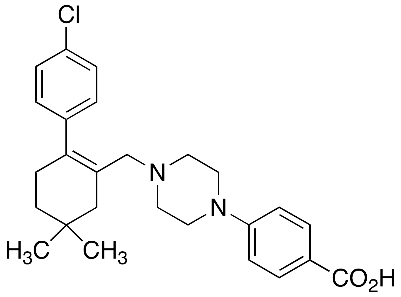 4-[4-[[2-(4-Chlorophenyl)-5,5-dimethyl-1-cyclohexen-1-yl]methyl]-1-piperazinyl]benzoic Acid
