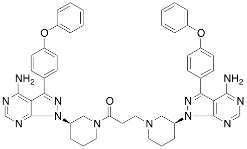 1-((R)-3-(4-amino-3-(4-phenoxyphenyl)-1H-pyrazolo[3,4-d]pyrimidin-1-yl)piperidin-1-yl)-3-((S)-3-(4-amino-3-(4-phenoxyphenyl)-1H-pyrazolo[3,4-d]pyrimidin-1-yl)piperidin-1-yl)propan-1-one