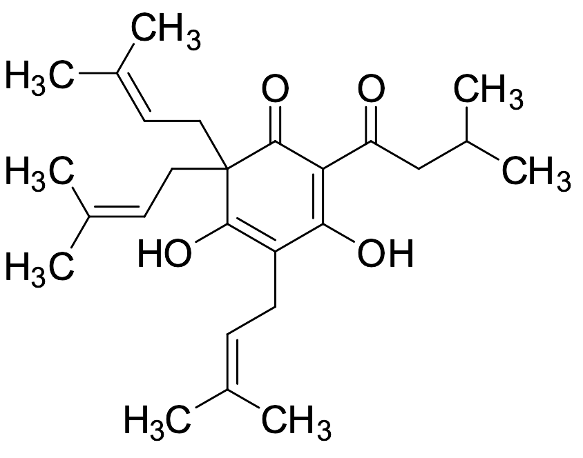 3,5-Dihydroxy-4,6,6-tris(3-methyl-2-buten-1-yl)-2-(3-methyl-1-oxobutyl)-2,4-cyclohexadien-1-one
