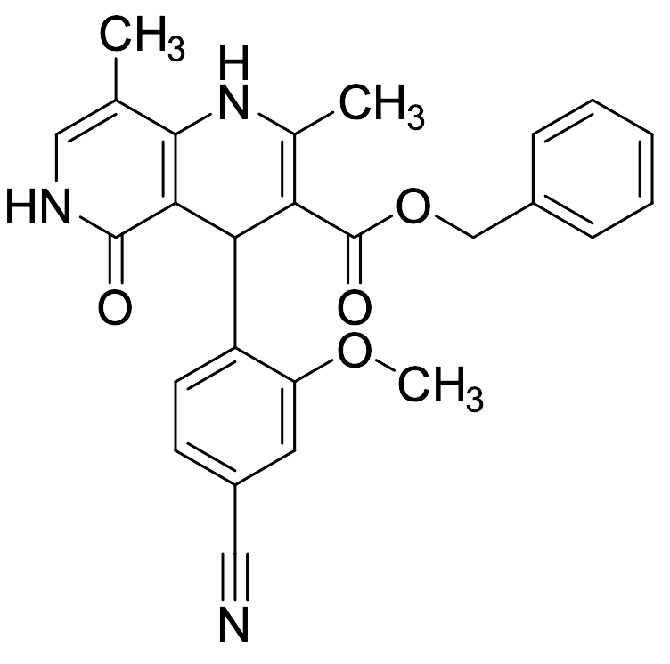 Benzyl 4-(4-cyano-2-methoxyphenyl)-2,8-dimethyl-5-oxo-1,4,5,6-tetrahydro-1,6-naphthyridine-3-carboxylate
