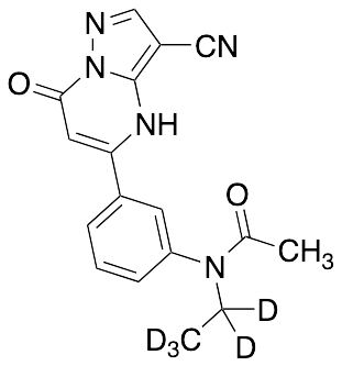 N-(3-(3-Cyano-7-oxo-4,7-dihydropyrazolo[1,5-a]pyrimidin-5-yl)phenyl)-N-(ethyl-d5)acetamide