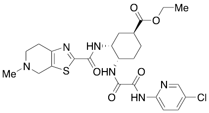 4-[[2-[(5-Chloro-2-pyridinyl)amino]-2-oxoacetyl]amino]-3-[[(4,5,6,7-tetrahydro-5-methylthiazolo[5,4-c]pyridin-2-yl)carbonyl]amino]-, ethyl ester, (1S,3R,4S)-cyclohexanecarboxylic acid