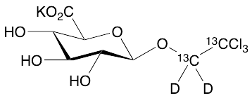 Trichloroethyl-13C2,d2 beta-D-Glucuronide Potassium Salt