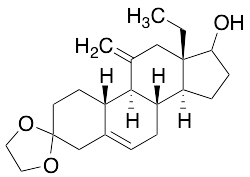 13-ethyl-17-hydroxy-11-methylene-Gon-5-en-3-one cyclic 1,2-ethanediyl acetal