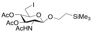 (2S,3S,4R,5R,6R)-5-Acetamido-2-(iodomethyl)-6-(2-(trimethylsilyl)ethoxy)tetrahydro-2H-pyran-3,4-diyl Diacetate