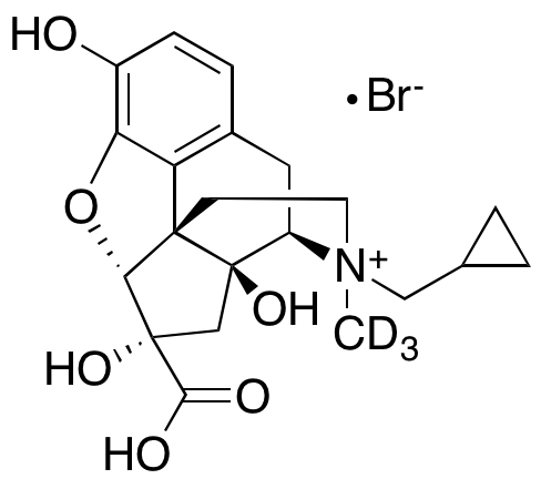 (4R,4aS,6S,6aR,11bS)-6-Carboxy-3-(cyclopropylmethyl)-1,2,3,4,4a,5,6,6a-octahydro-4a,6,8-trihydroxy-3-methyl-4,11-methanobenzofuro[3',2':2,3]cyclopenta[1,2-c]pyridinium Bromide-d3