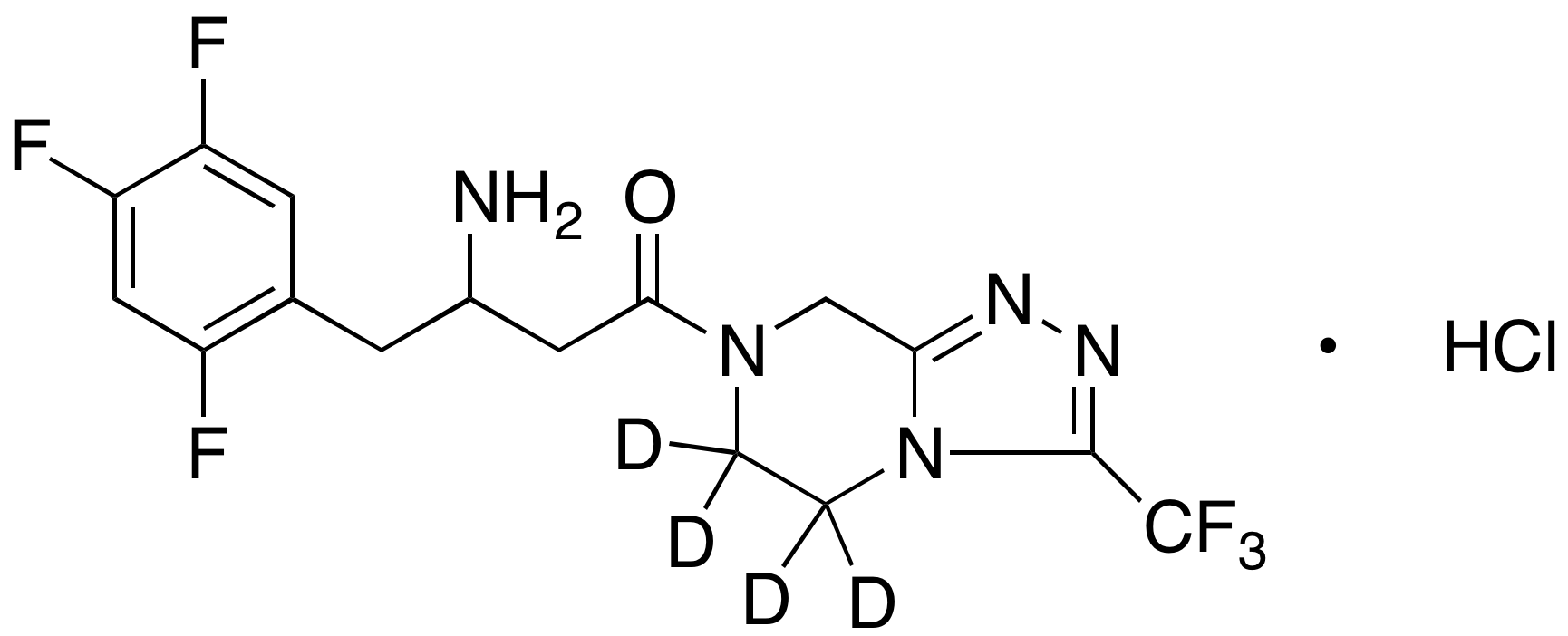 rac-Sitagliptin-d4 Hydrochloride
