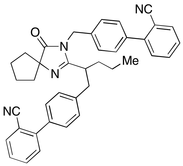 4'-(2-(3-((2'-Cyano-[1,1'-biphenyl]-4-yl)methyl)-4-oxo-1,3-diazaspiro[4.4]non-1-en-2-yl)pentyl)-[1,1'-biphenyl]-2-carbonitrile