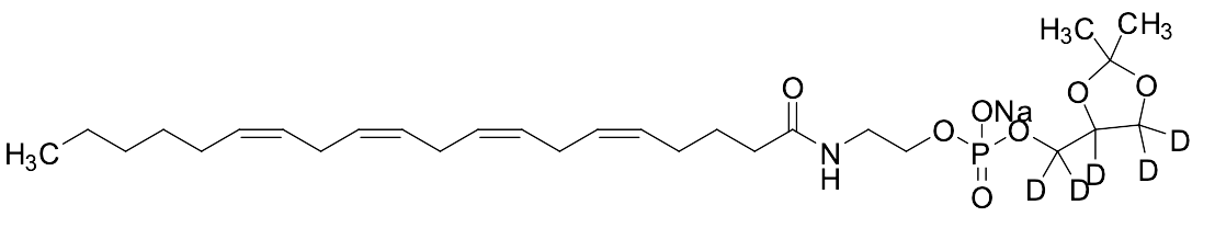 Sodium (2,2-Dimethyl-1,3-dioxolan-4-yl)methyl (2-((5Z,8Z,11Z,14Z)-icosa-5,8,11,14-tetraenamido)ethyl) Phosphate-D5