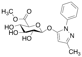 3-Methyl-1-phenyl-1H-pyrazol-5-yl beta-D-Glucopyranosiduronic Acid Methyl Ester