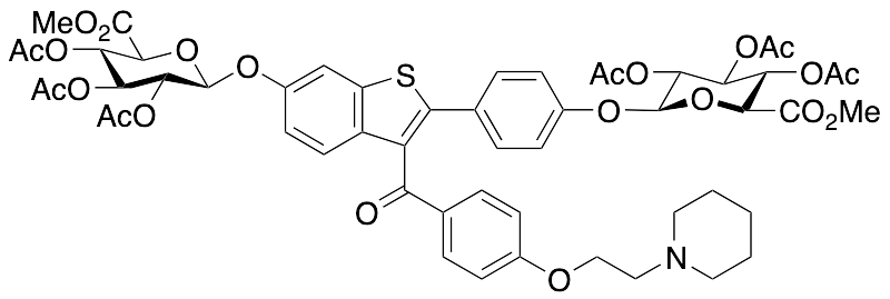 Raloxifene 6,4’-Bis(2,3,4,6-tetra-O-acetyl-Beta-D-glucuronide Methyl Ester)