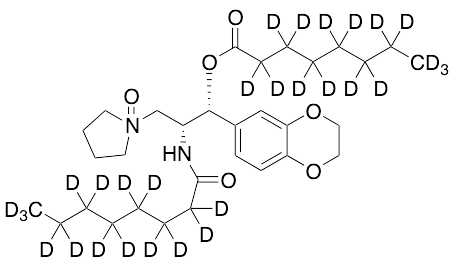 (1R,2R)-2-(N-Octanoyl-d15)-amino-1-(2,3-dihydrobenzo[b][1,4]dioxin-6-yl)-3-(N-oxo-pyrrolidin-1-yl)propan-1-yl Octanoate-d15