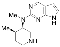 N-Methyl-N-(3R,4R)-4-methylpiperidin-3-yl-7-deazapurine-2-amine