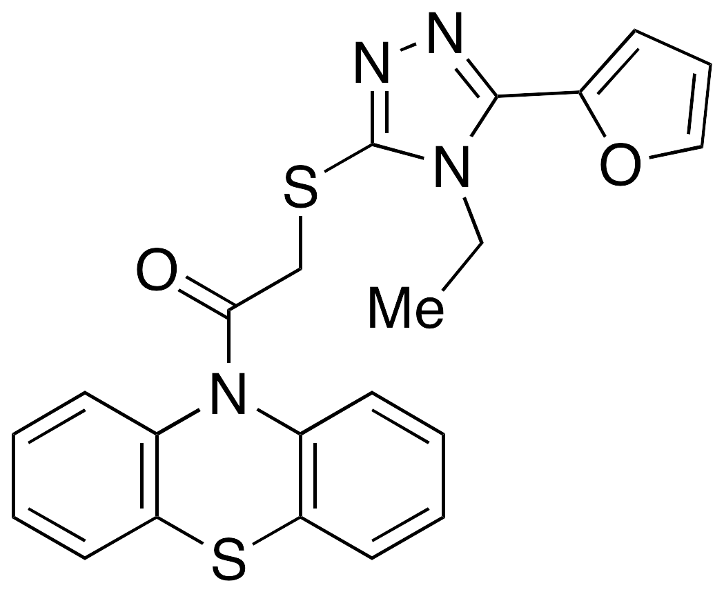 2-[[4-Ethyl-5-(2-furanyl)-4H-1,2,4-triazol-3-yl]thio]-1-(10H-phenothiazin-10-yl)-ethanone