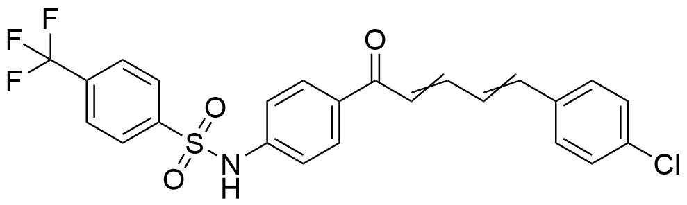 N-[4-[5-(4-Chlorophenyl)-1-oxo-2,4-pentadien-1-yl]phenyl]-4-(trifluoromethyl)benzenesulfonamide