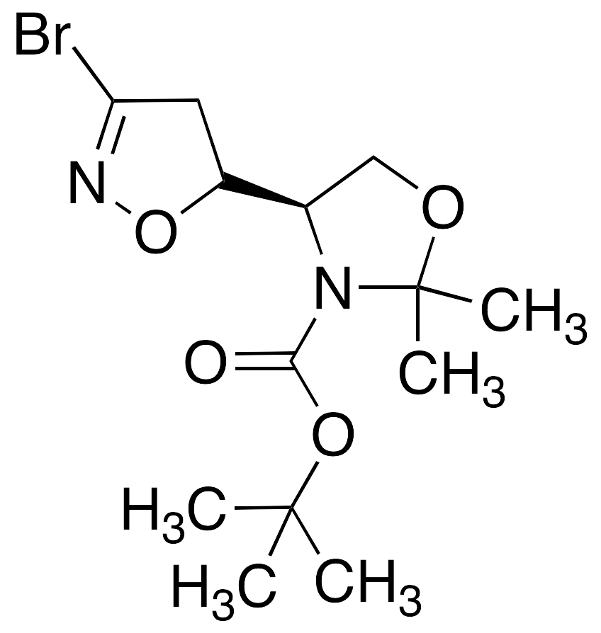 3-Bromo-5-((4R)-N-tert-butoxycarbonyl-2,2-dimethyloxazolidine)isoxazoline(Mixture of Diastereomers)