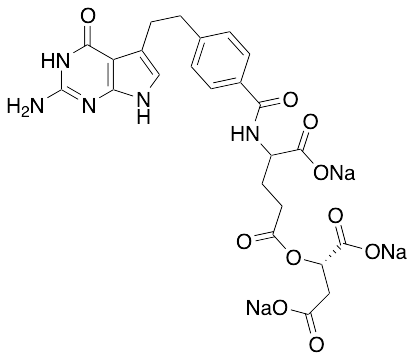 Sodium (2S)-2-((4-(4-(2-(2-Amino-4-oxo-4,7-dihydro-3H-pyrrolo[2,3-d]pyrimidin-5-yl)ethyl)benzamido)-4-carboxylatobutanoyl)oxy)succinate